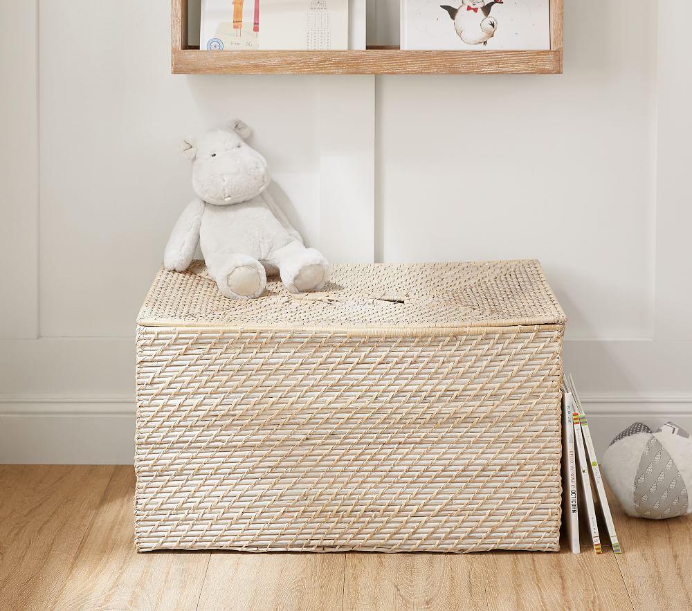 Quinn White Washed Toy Chest Pottery Barn Kids UK